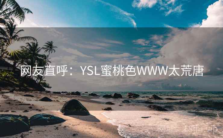 网友直呼：YSL蜜桃色WWW太荒唐
